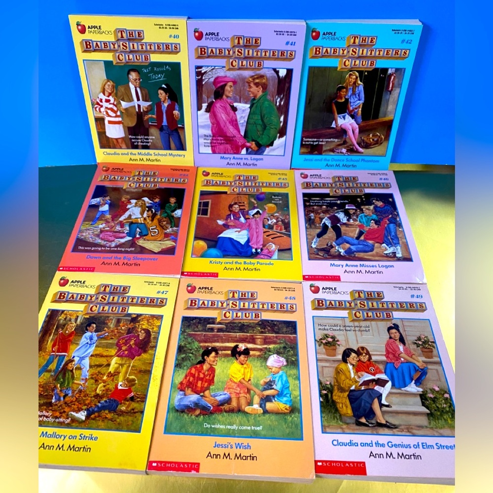 The Baby-Sitters Club Book Vintage 90’s Set by Apple Paperback Books (9) Books